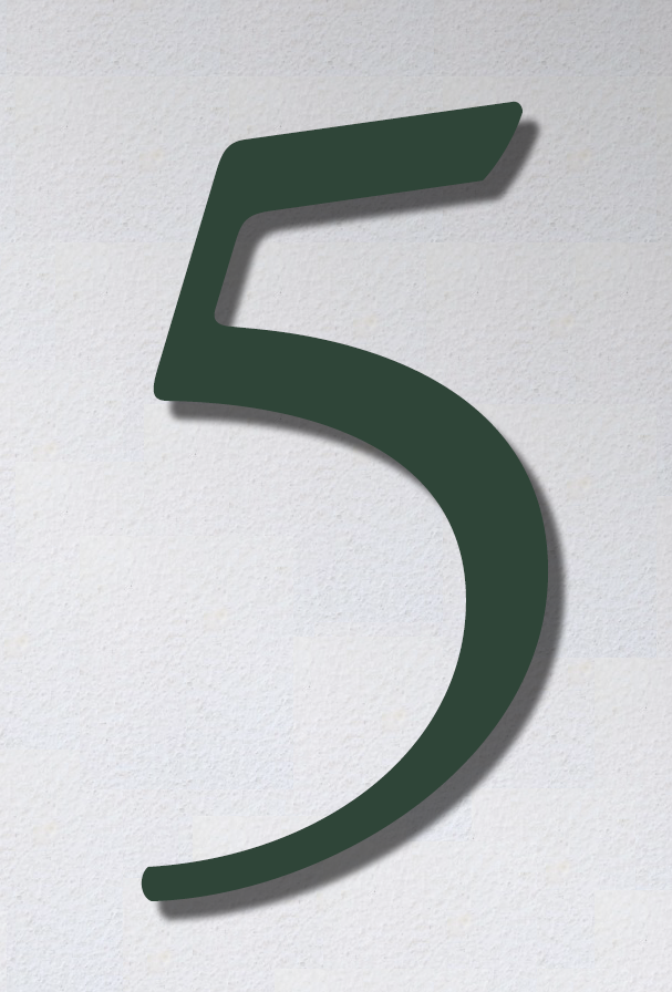 Hausnummern mattlackiertem Edelstahl