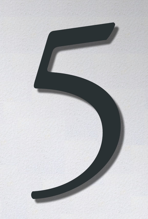 Hausnummern mattlackiertem Edelstahl