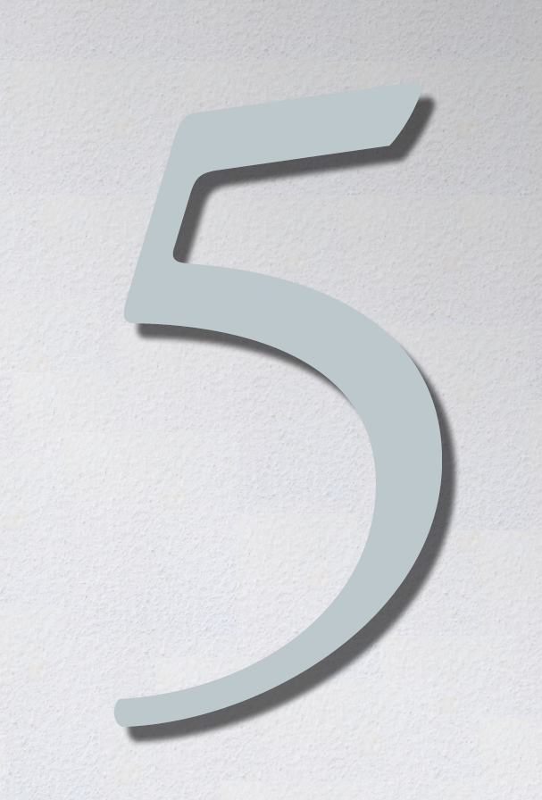 Hausnummern mattlackiertem Edelstahl