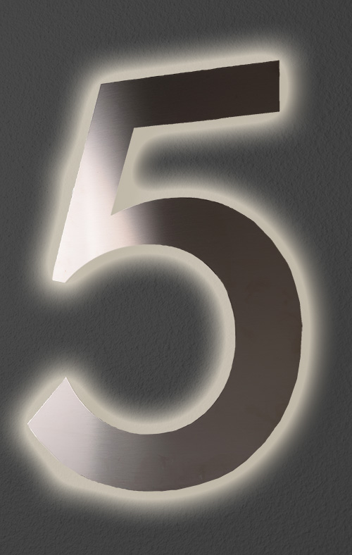 Husnumre i rustfrit stÄl led